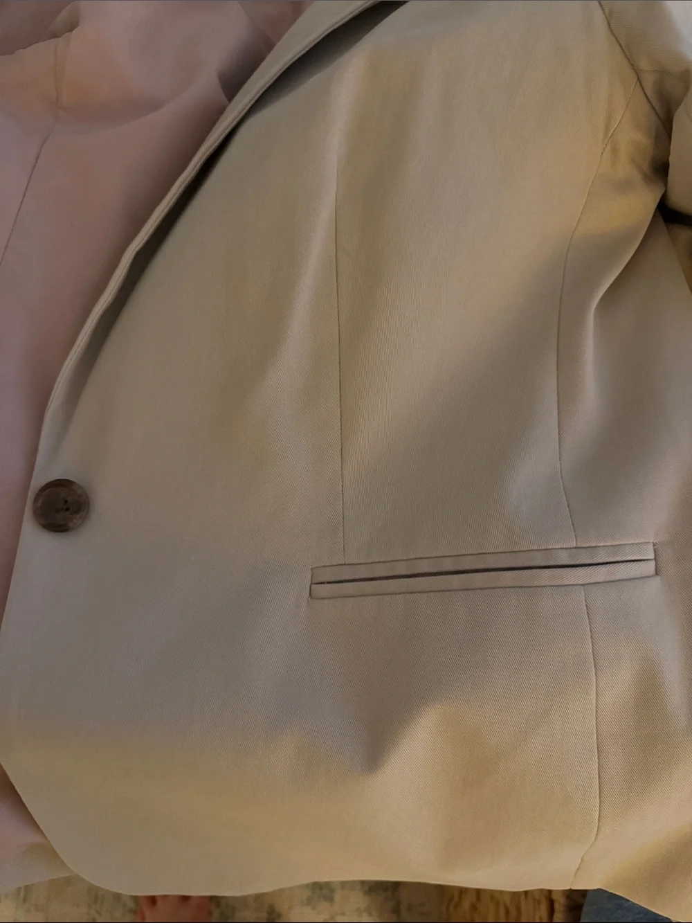 J. Crew Tan Single-Button Suit Jacket with Matching Trousers